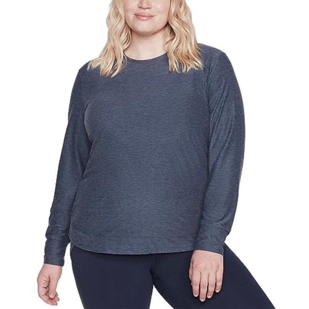 Damen-Tunika Skechers Go Walk Langarm angeraut - blau - verschiedene Größen - neu mit Etikett - Bild 2 von 5